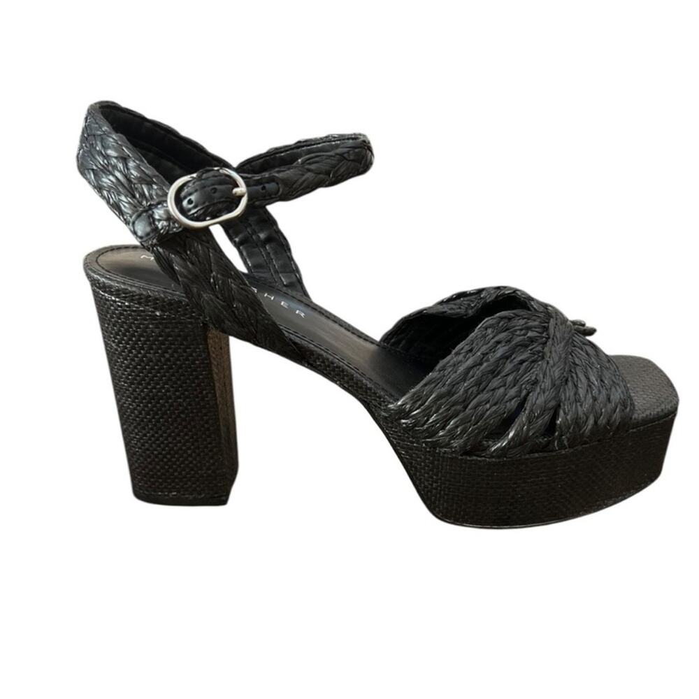 NWOT Marc Fisher Chesse Platform Black Sandal – Sz 9 - Picture 6 of 9